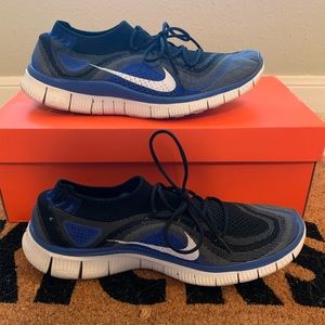 Nike Free Flyknit+ in Black & Blue, Men’s Size 11